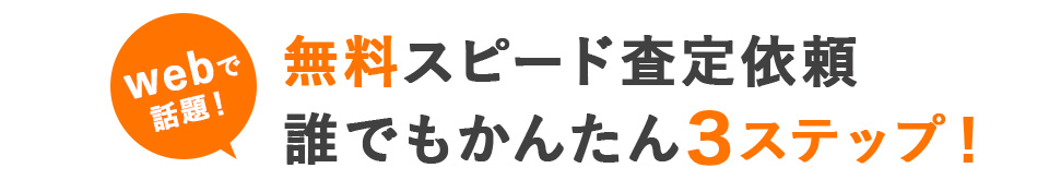 webで話題！無料スピード診断誰でもかんたん3ステップ