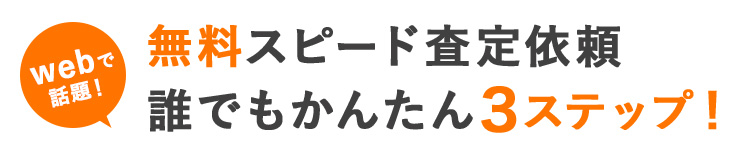 webで話題！無料スピード診断誰でもかんたん3ステップ